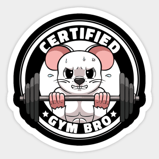 Certified Gym Bro Gym Workout Gym Humor WeightLifting Gym Sticker